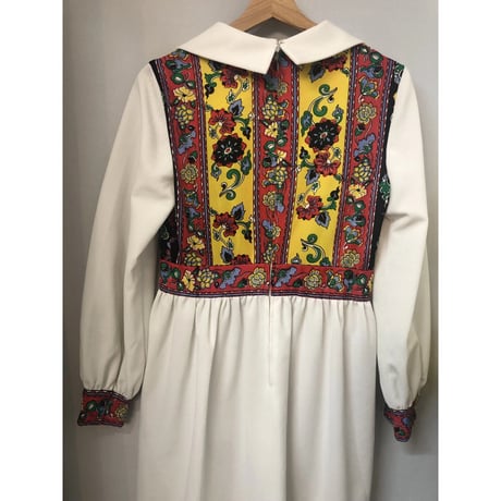 70s Bohemian maxi dress【01034】