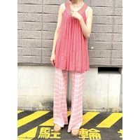 Vintage pink plaid pants【01388】