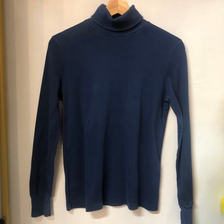 80s NAVY turtleneck top【01015】