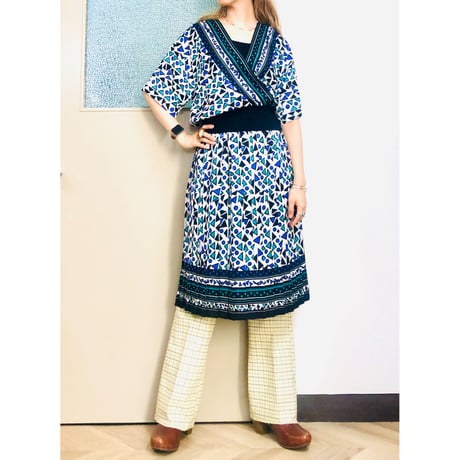 80s Geometric pattern 2pc【00947】