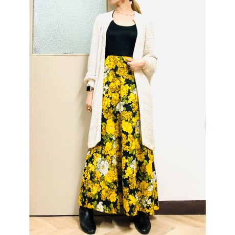 Vintage long knit cardigan【00552】