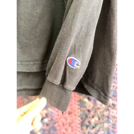 Champion navy long sleeve tee【01362】