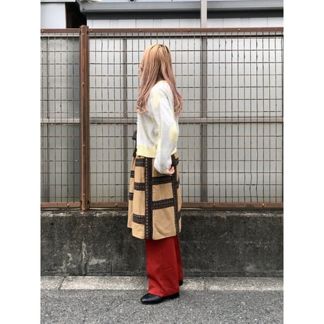 70s Mr. Hank Brown wool mix skirt【01415】