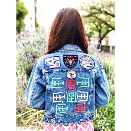 90s Parches denim jacket【01120】