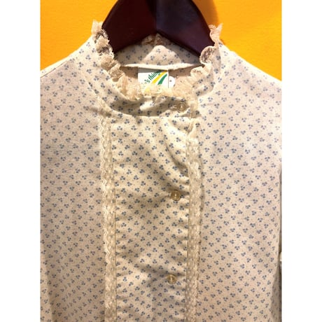 70s White bllouse【00184】