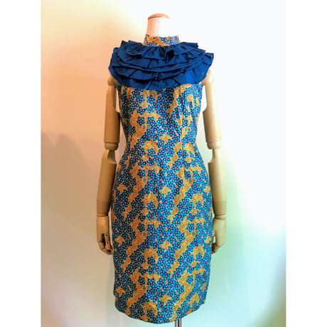 70s mini dress【00222】