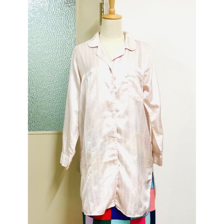 Vintage babypink pajama shirt【00849】