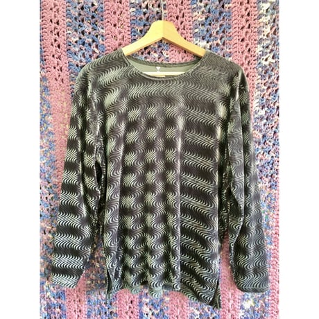 Gray velour top【01336】