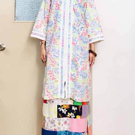 Vintage floral house dress【01000】