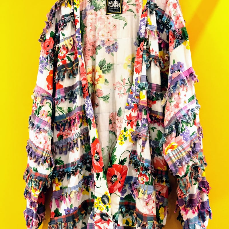 Paula Sweet floral fringe jacket