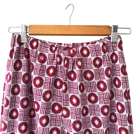 70s Geometric poly pants【01328】