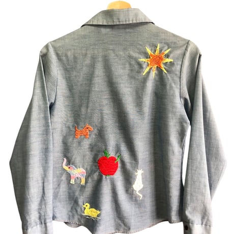 70s Chambray blouse【01466】