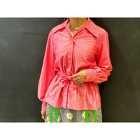 70s Pink pink pink blouse【00275】