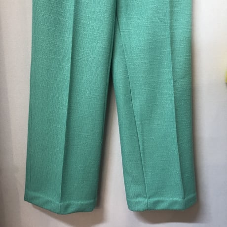70s Teal poly pants【01261】