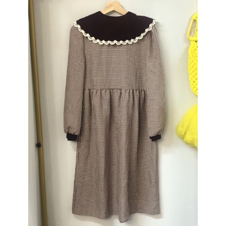 Vintage Velvet collar dress【01062】