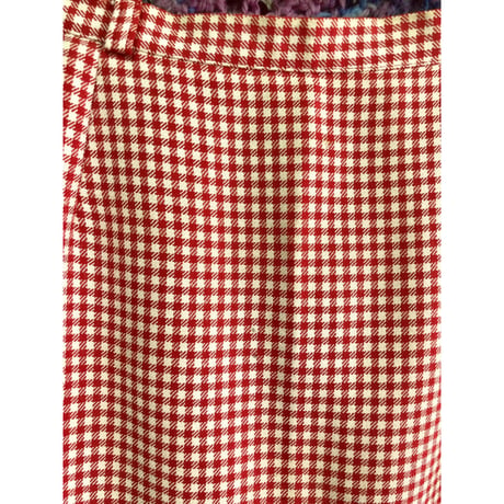 Vintage gingham pencil skirt【01420】