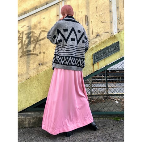 80s oversized knit cardigan【00089】