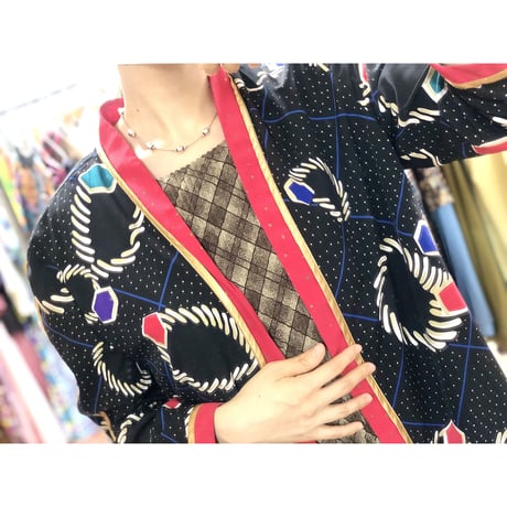Jeanne Marc black length cardi jacket【00960】