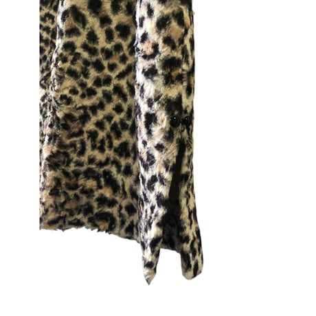 Vintage leopard faux fur skirt【01396】
