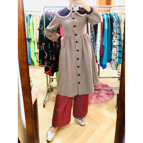 Vintage Velvet collar dress【01062】