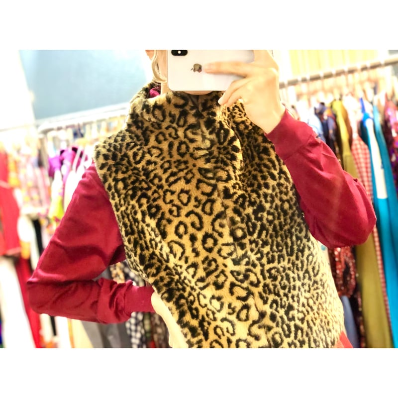 Vintage Faux Fur Leopard Vest【01024】 | Vintage