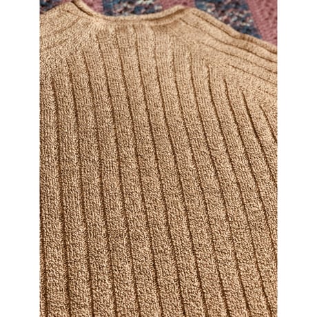 Pink rib knit sweater【01366】