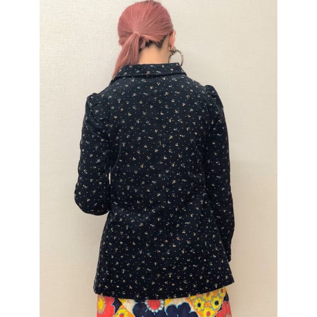 60s Flower pattern corduroy jacket【00499】