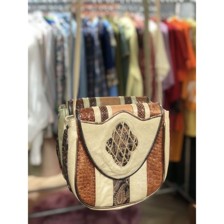 70s Patchwork shoulder bag【00931】