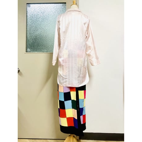 Vintage babypink pajama shirt【00849】