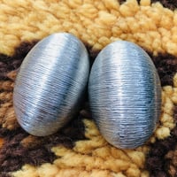 Vintage silver ovrl earring【00567】