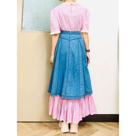 Vintage denim skirt【00909】