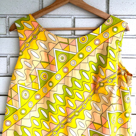 60s Yellow psychedelic all in one【01305】