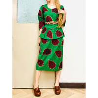 70-80s green batik setup【00573】