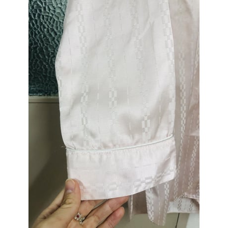 Vintage babypink pajama shirt【00849】