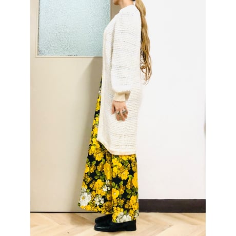Vintage long knit cardigan【00552】