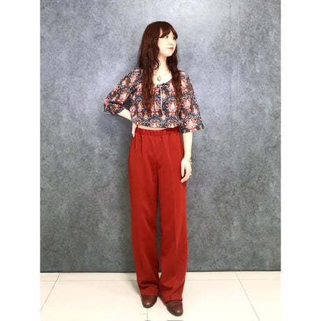70s Rust-Red pants【01418】
