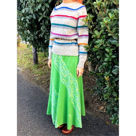 Pullover Striped Acrylic Knit Sweater【00082】