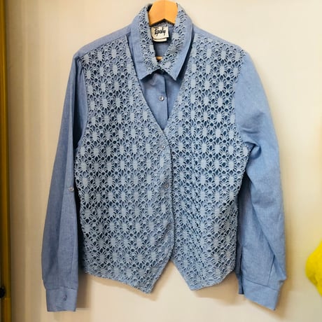 Vintage vest design blouse【01070】