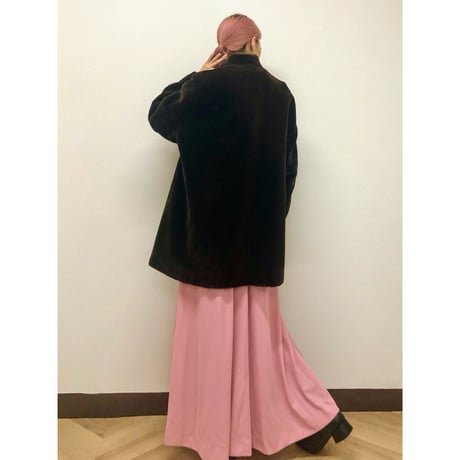 60s Blown fake fur coat【00511】