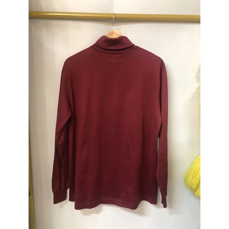 70-80s L.L.Bean Burgundy turtleneck top【01010】
