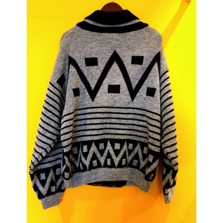 80s oversized knit cardigan【00089】