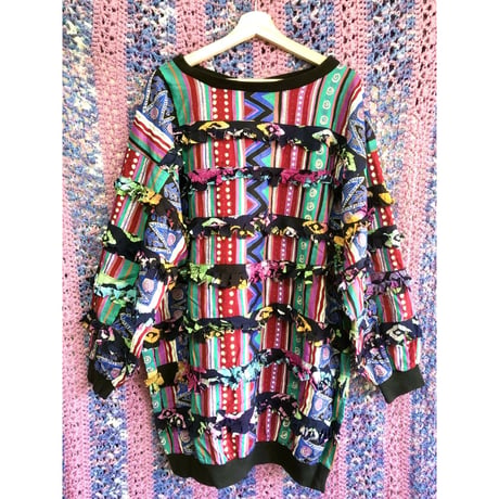 Paula Sweet Fringe long pullover【01385】