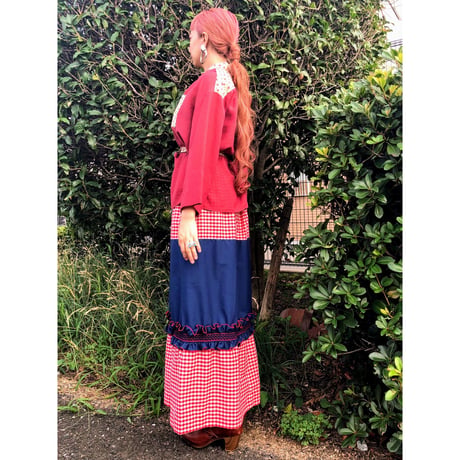 Vintage flare sleeve blouse【00381】