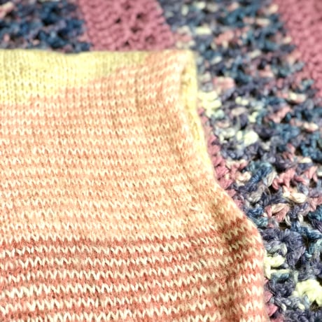 Multi color mohair knit vest【01349】