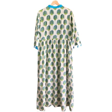 Indian cotton maxi dress【01447】