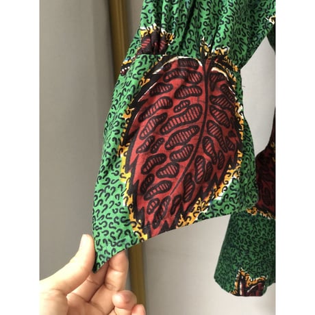 70-80s green batik setup【00573】