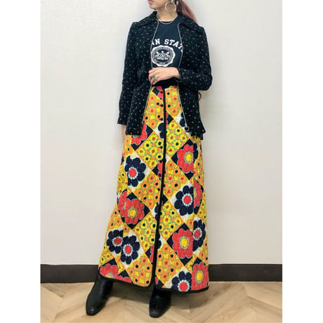 60s Flower pattern corduroy jacket【00499】