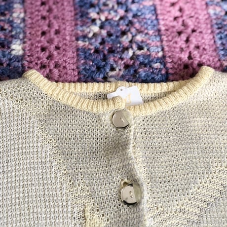 Butter yellow knit cardigan【01369】