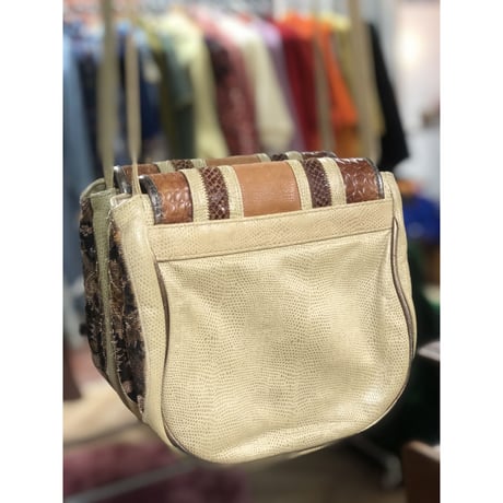 70s Patchwork shoulder bag【00931】