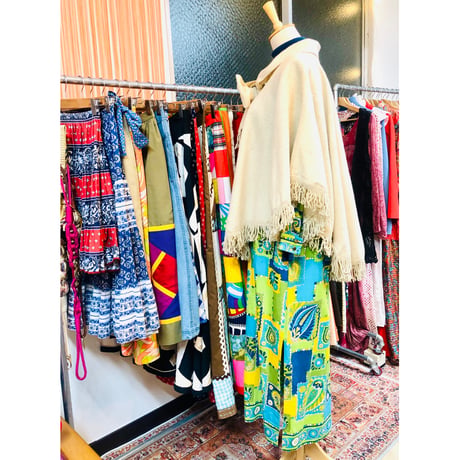 Vintage Made in Mexico wool poncho【01072】